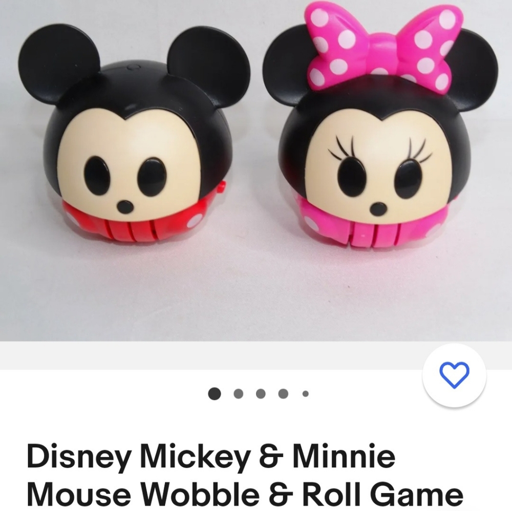 Disney Mickey and Minnie Mouse Wobble & Roll Games Balls